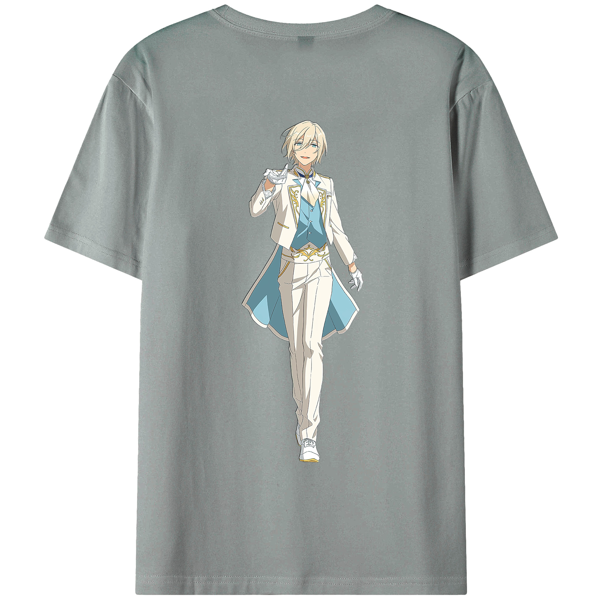 （画像用） あんさんぶるスターズ! Ensemble Stars 綿100％ メンズ半袖Tシャツ（バックプリント） 通気性